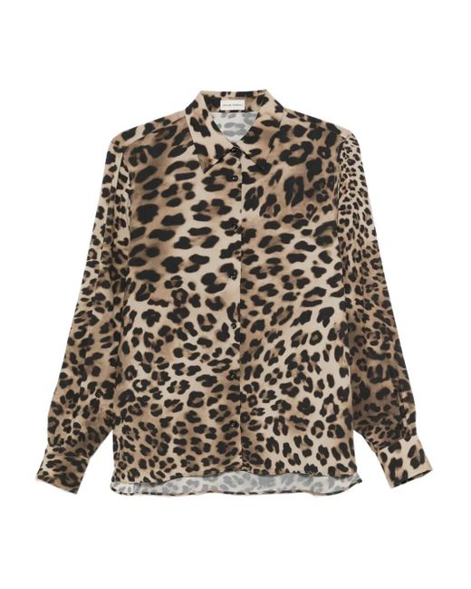 Officine Generale Multicolor Elzini Leopard Voile Viscose