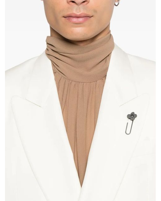 Lardini White Double-Breasted Blazer for men