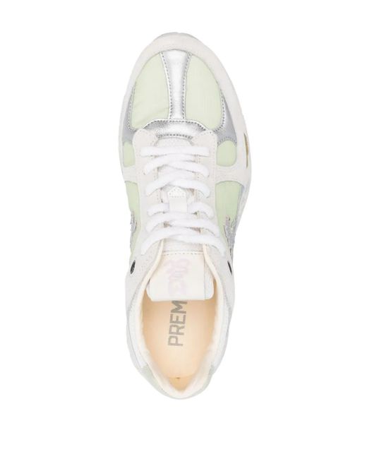 Premiata White Mase Panelled Sneakers