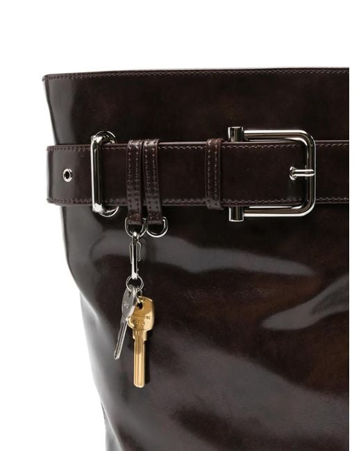OSOI Black Belted Bucket Bag