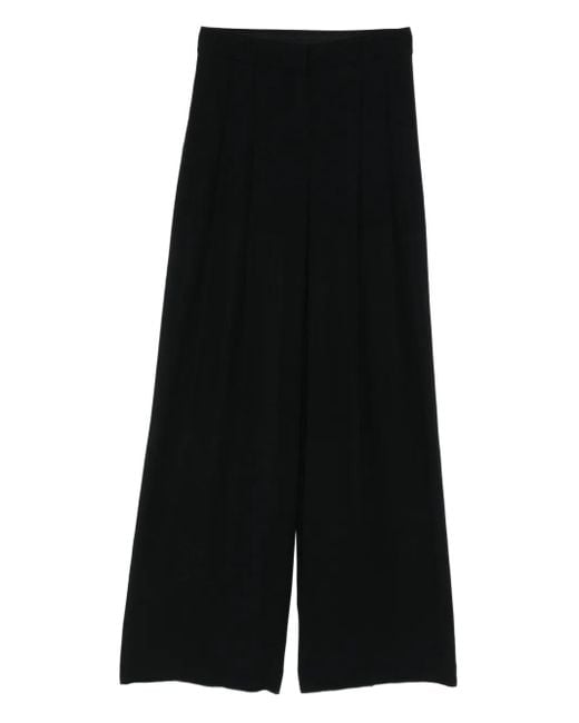 Alberta Ferretti Black Pleated Pants
