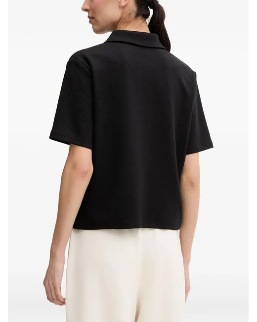 Guess Black Logo-Patch Polo Top