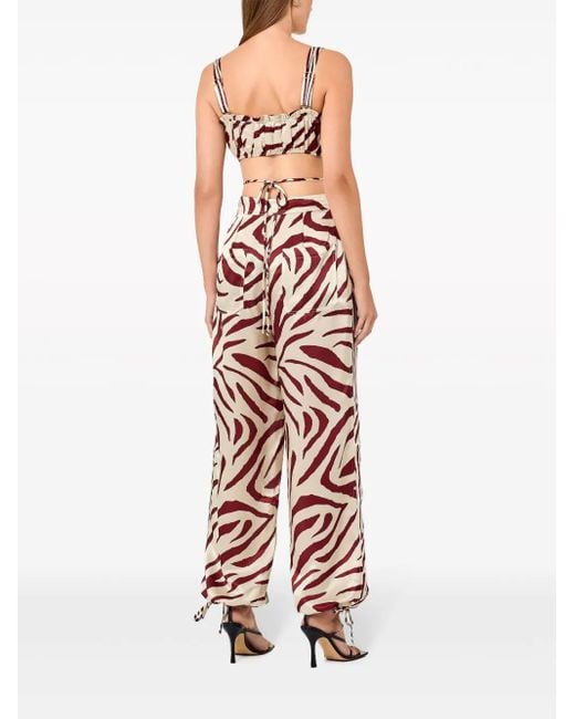 Nicholas White Tracy Sleeveless Silk Cropped Top