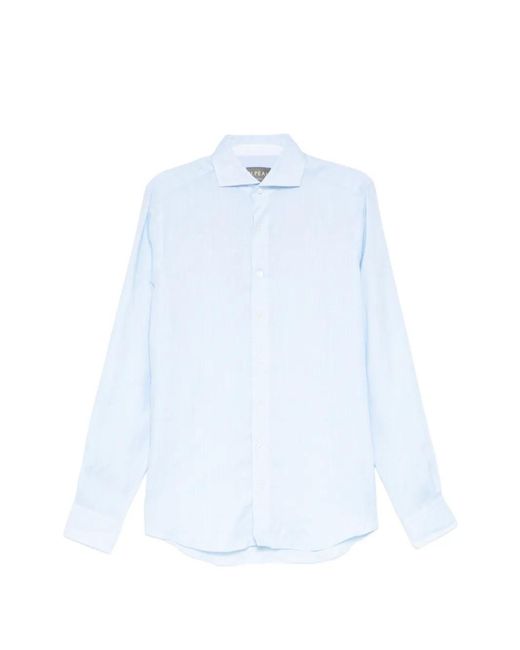 N.Peal Cashmere White Button-Up Shirt for men