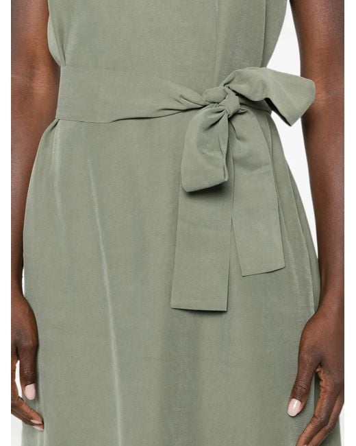 MOUTAKI Green Belted Maxi Dress