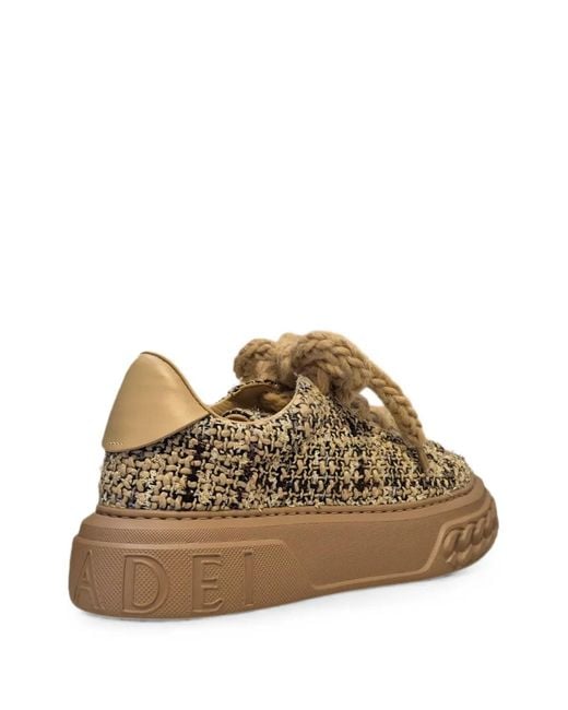 Casadei Brown Off Road Tweed Chunky-Sole Sneakers