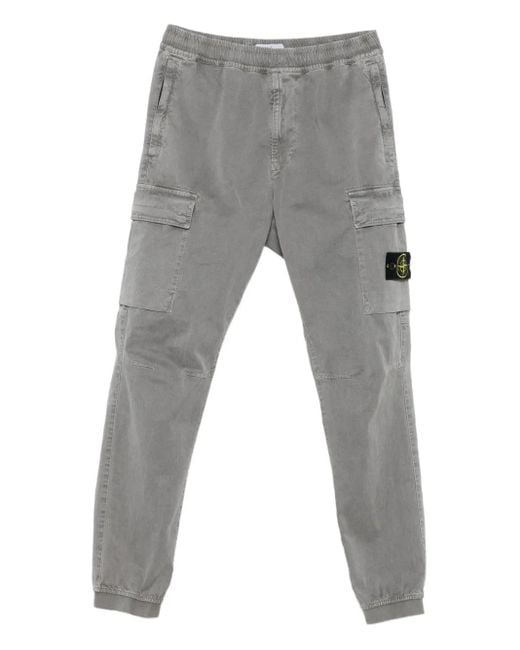 Stone Island Gray Trousers for men