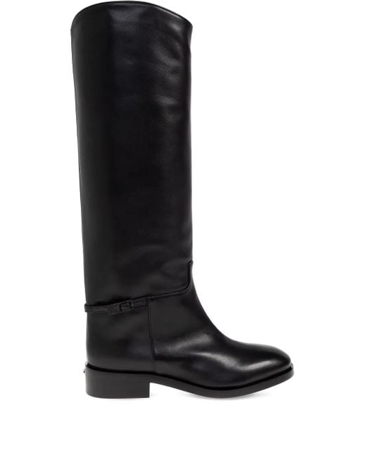 Le Silla バックル レザーブーツ Black