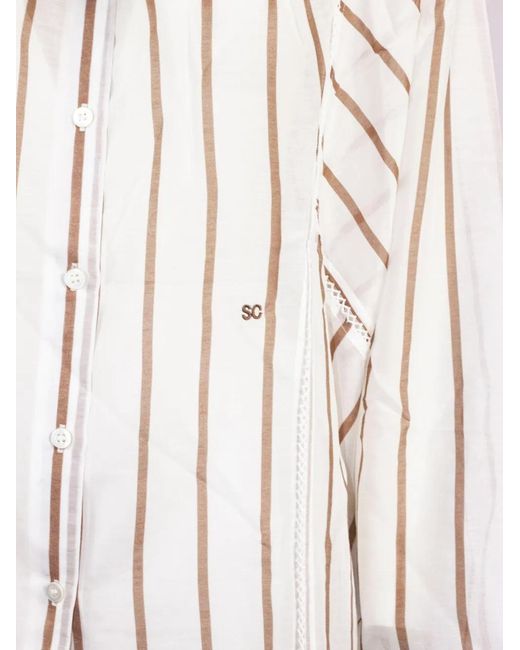 Semicouture White Striped Shirt