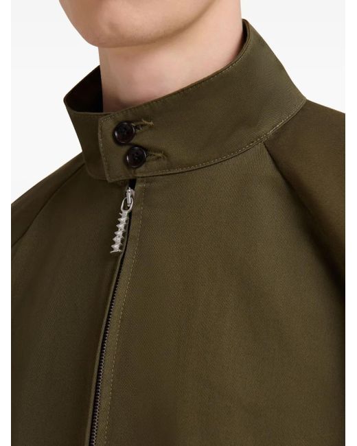 Marni Green Collared Zip-Up Jacket for men