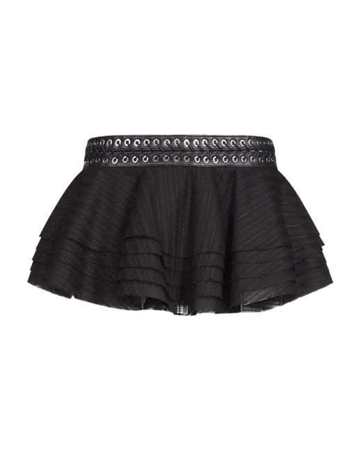 Ludovic de Saint Sernin Charlotte Micro Skirt Black