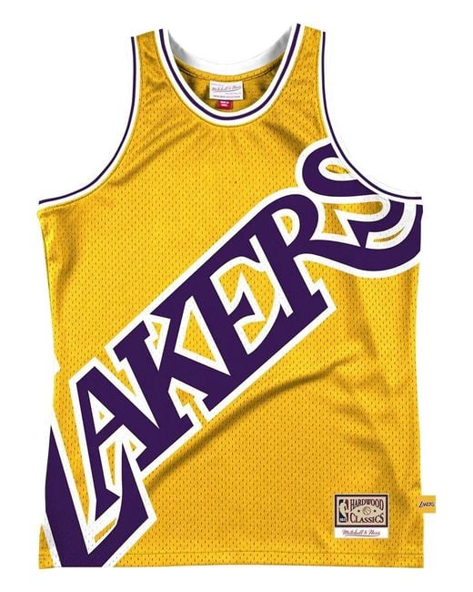 Mitchell & Ness Yellow X Nba Los Angeles Lakers Big Face 2.0 Tank Top for men