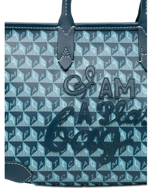 Anya Hindmarch Blue Xs I Am A Plastic Tote Bag