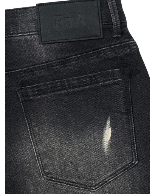 RTA Black Bryant Paint-Splatter Logo Jeans for men