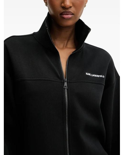 Karl Lagerfeld Sweater Met Geborduurd Logo in het Black