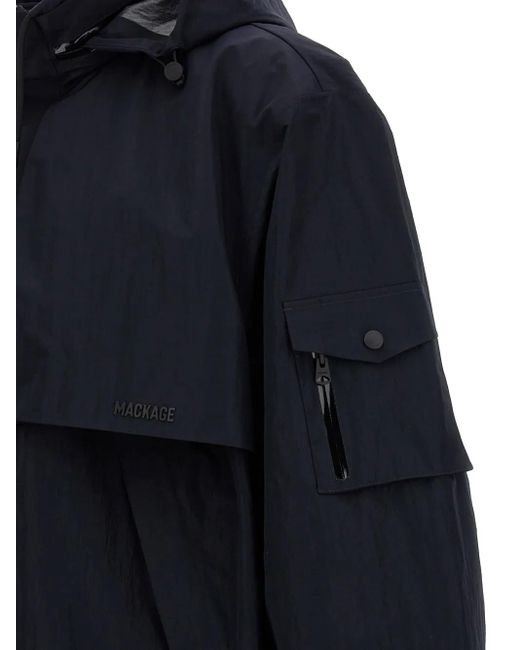 Mackage Blue Midnight Jacket With Detachable Overlay Panel for men