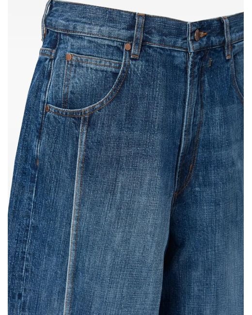 No44 Blue Nari Seam-Detail Jeans