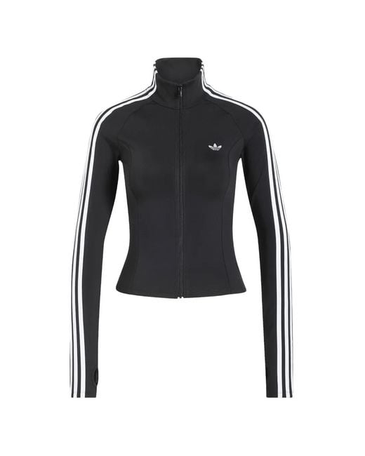 Adidas Black Side-Stripe Zip-Up Track Jacket