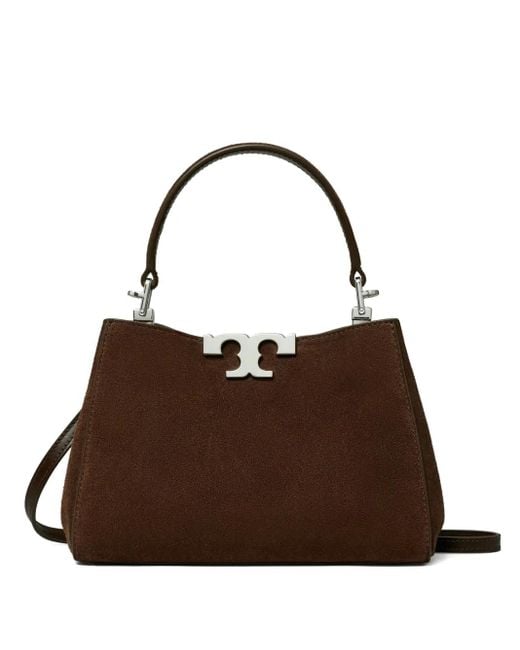 Tory Burch Brown Mini Eleanor Suede Satchel Bag