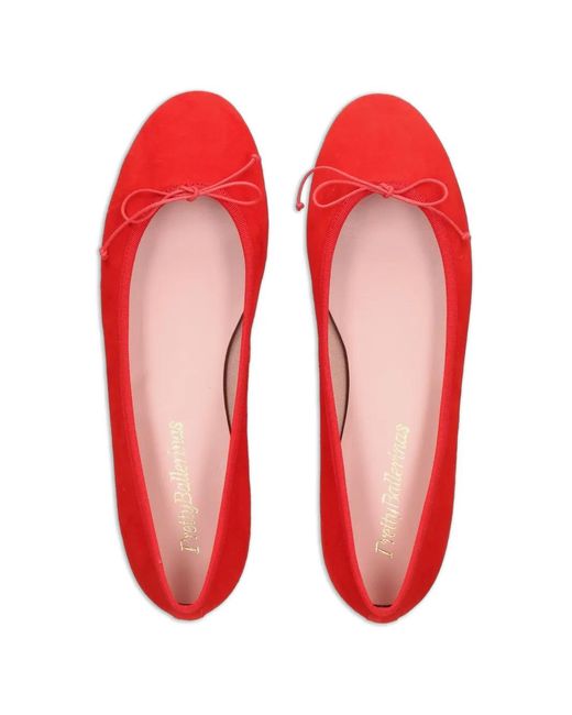 Pretty Ballerinas Red Nicole Tie-Detail Ballet Flats