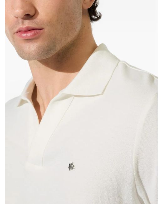 Karl Lagerfeld White Monogram-Pin T-Shirt for men