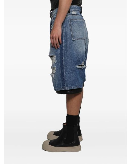 Earthling VIP Blue Stacked Denim Shorts for men