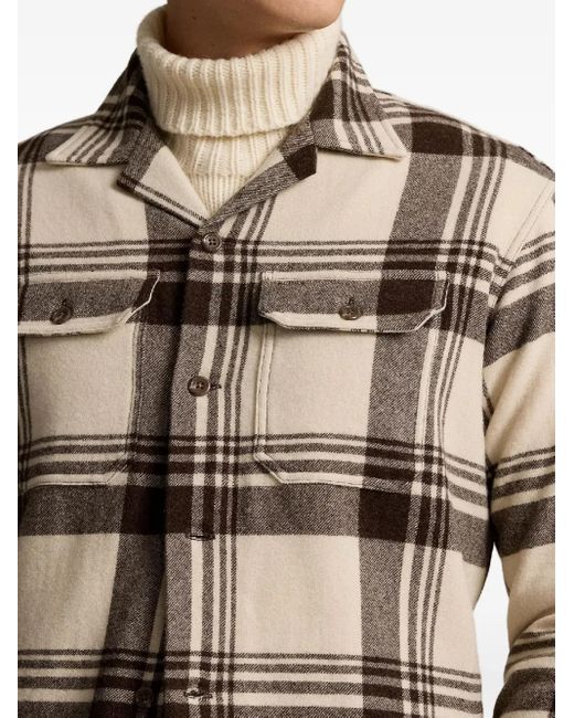 Polo Ralph Lauren Natural Checked Wool Shirt for men