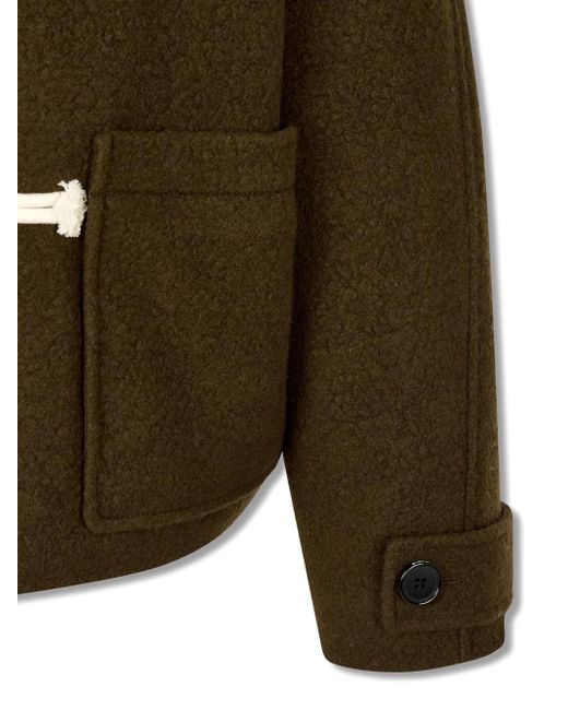 Studio Tomboy X Green Toggle-Fastening Round-Neck Jacket