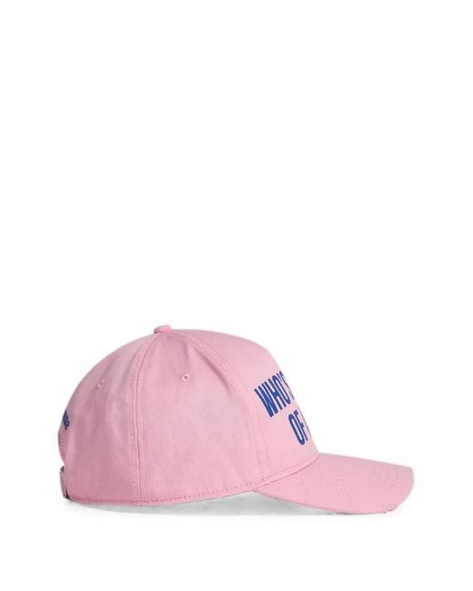 DSquared² Pink Rocco Baseball Hat for men