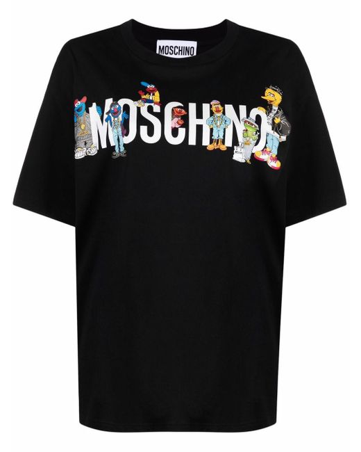 Moschino X Sesame Street© Logo Jersey T-shirt in Black | Lyst