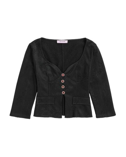 MACCAPANI Black Vinnie Structured Top