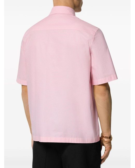 Chemise Contrasto Versace pour homme en coloris Pink
