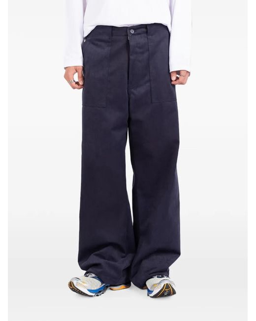 Societe Anonyme Blue Supercargo Wide-Leg Trousers for men