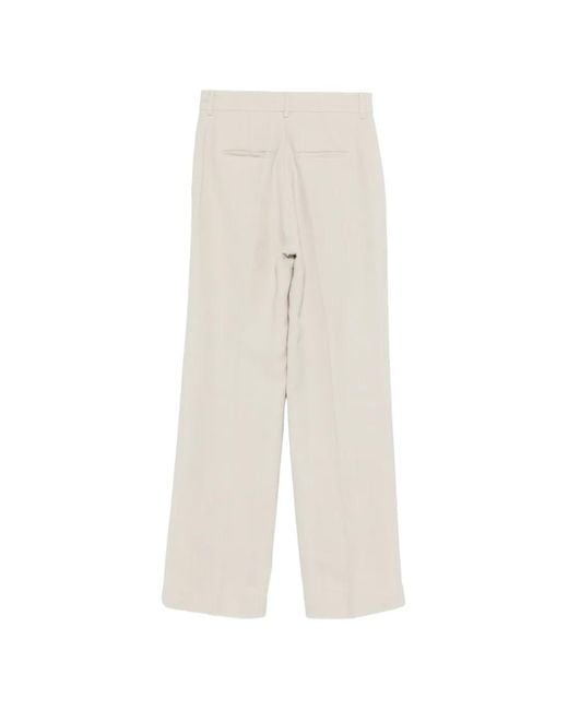 Antonelli White Robina Drawstring Palazzo Pants