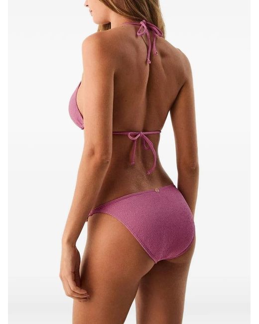 ViX Purple Firenze Kiana Bead-Embellished Bikini Bottoms