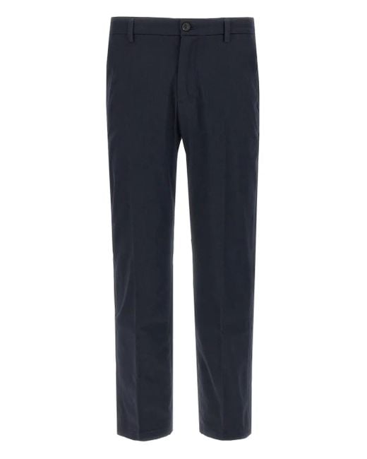 Department 5 Blue Pleated Zip-Fly Trousers for men