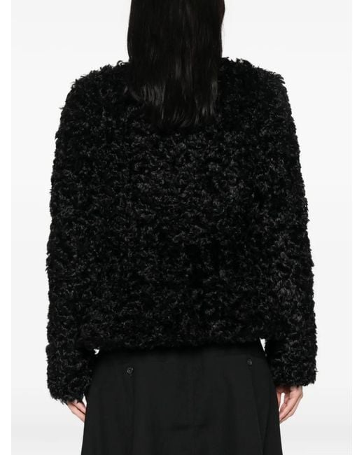 Simone Rocha Black Boat-Neck Jacket