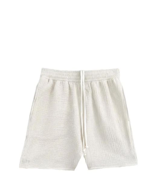 True Tribe White Angel Weave Shorts for men