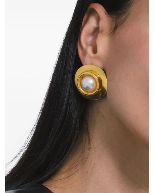 Jennifer Behr Alva パール ピアス Metallic