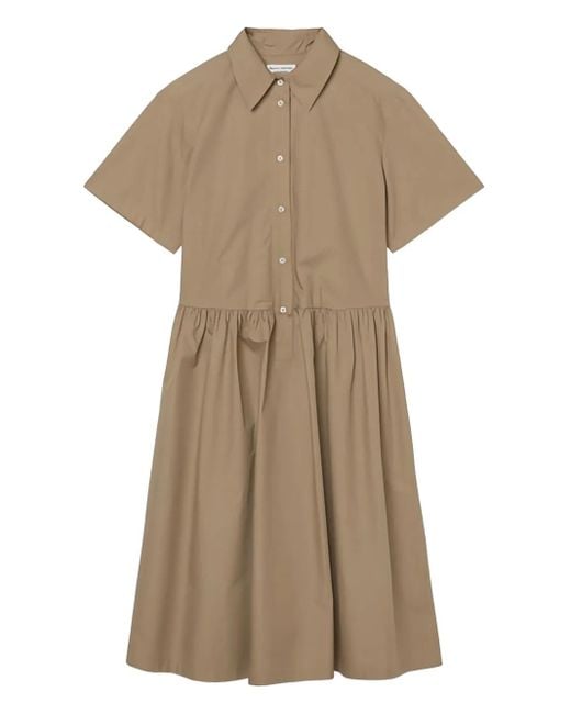 Marc O' Polo Natural Gathered-Waist Shirt Dress