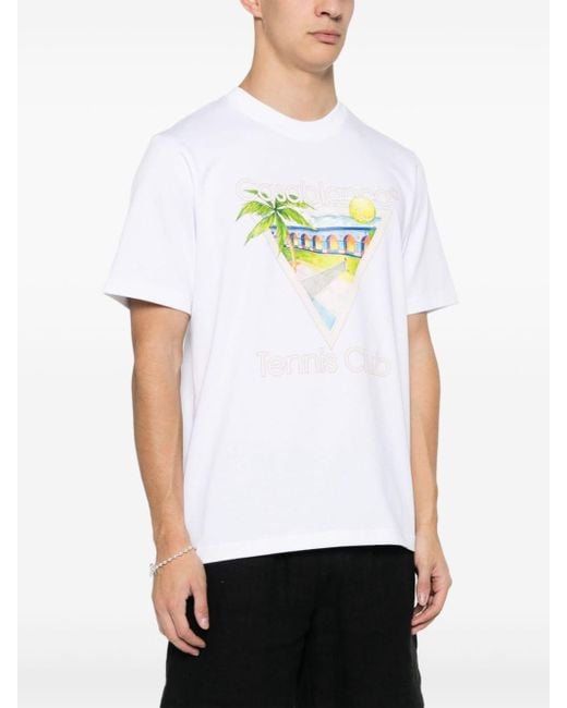 Casablancabrand White Tennis Club Icon T-shirt