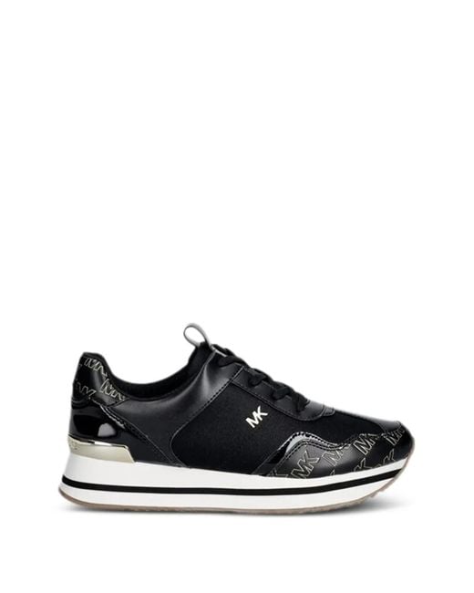 MICHAEL Michael Kors Black Raina Logo-Print Sneakers