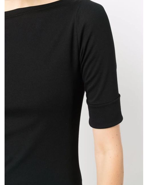 Ralph Lauren Black Judy Boat Neck Top