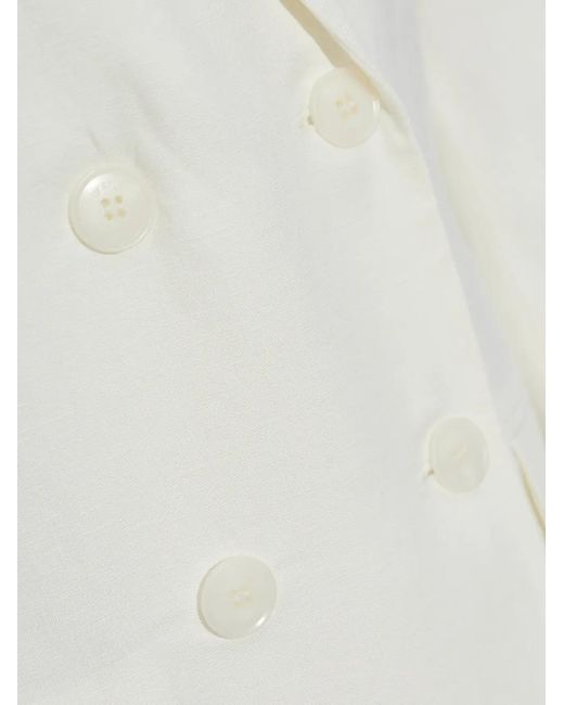 Gestuz White Double-Breasted Blazer
