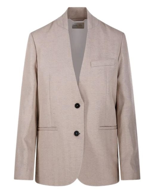 Forte Forte Natural Shawl-Collar Blazer