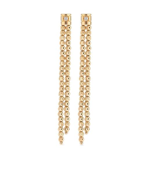 Officina Bernardi Metallic 18kt Yellow Gold Moon Diamond Drop Earrings