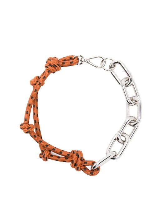Plan C White Chain Knotted Necklace
