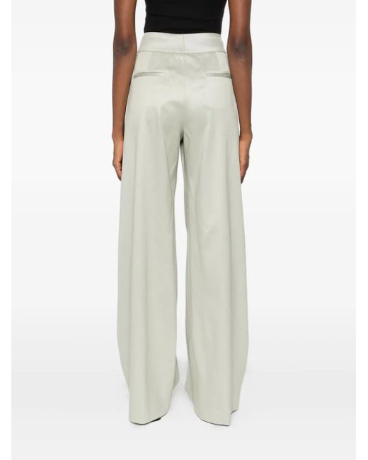 Peserico White Pleated-Detail Pants