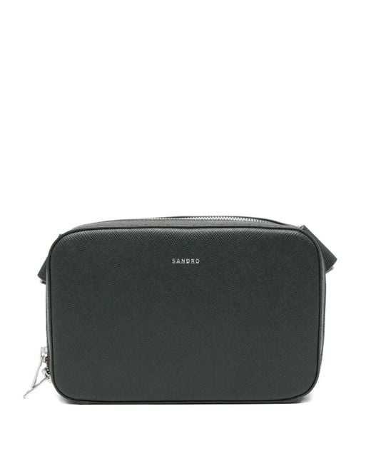 Sandro Black Zip-Around Belt Bag for men