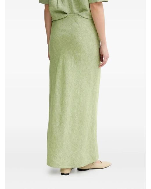 Samsøe & Samsøe Green Saagneta Linen Maxi Skirt